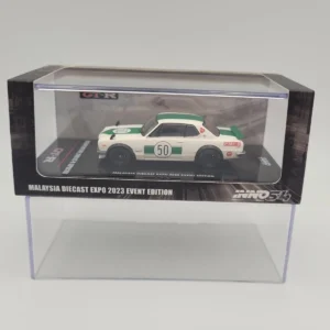 INNO MODELS 1:64 NISSAN SKYLINE 2000 GT-R MALAYSIA DIECAST EXPO 2023 WHITE