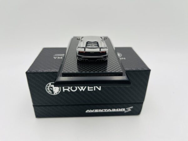 YM MODEL 1:64 ROWEN AVENTADOR S LAMBORGHINI SILVER - Image 4