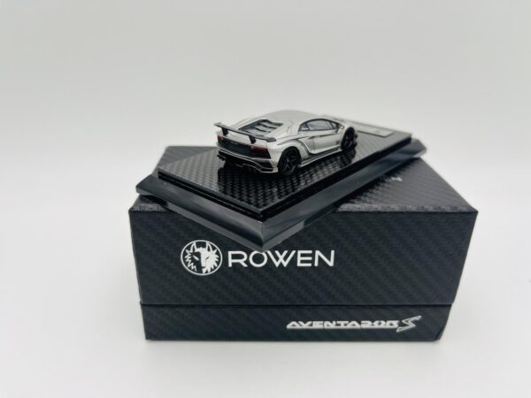 YM MODEL 1:64 ROWEN AVENTADOR S LAMBORGHINI SILVER - Image 5