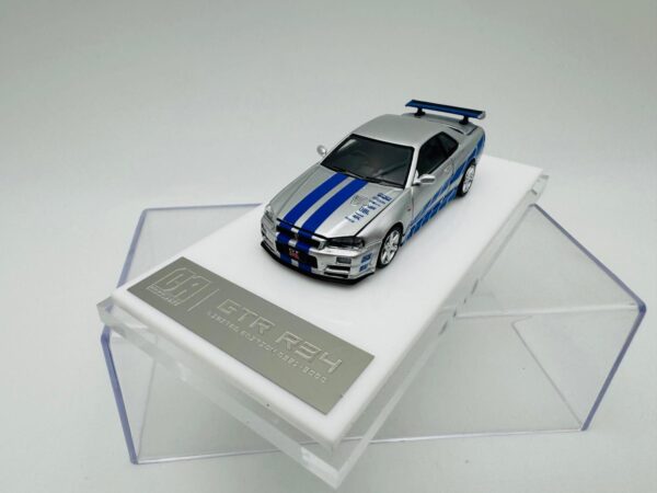 COOL ART 1:64 GT R R34 PAUL FIGURINE SILVER - Imagen 2