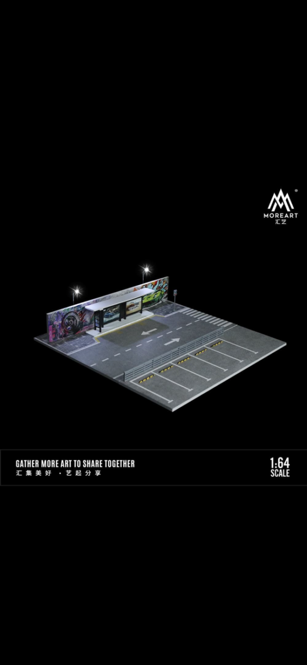 MOREART 1:64 BUS STATION ROAD SCENE - Imagen 3