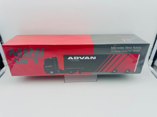 MINI GT 1:64 MERCEDES BENZ ACTROS ADVAN RACING TRANSPORTER 2023