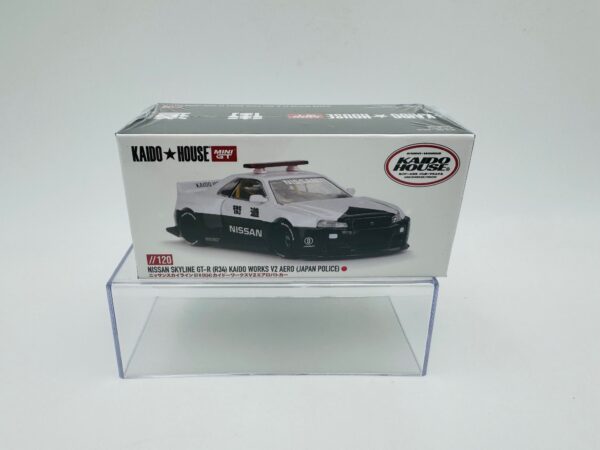 MINI GT 1:64 NISSAN GTR R34 KAIDO V2 AERO JAPAN POLICE 120