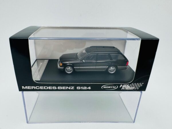 MORTAL 1:64 MERCEDES BENZ S124 CROCK BLACK WHEEL SILVER