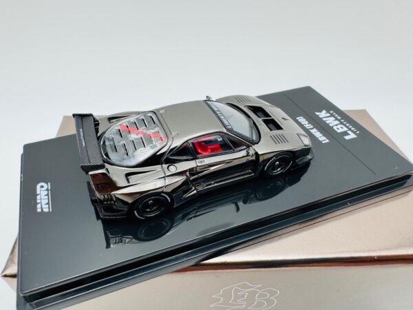 INNO MODELS 1:64 FERRARI LBWK F40 CHROME BLACK - Imagen 5