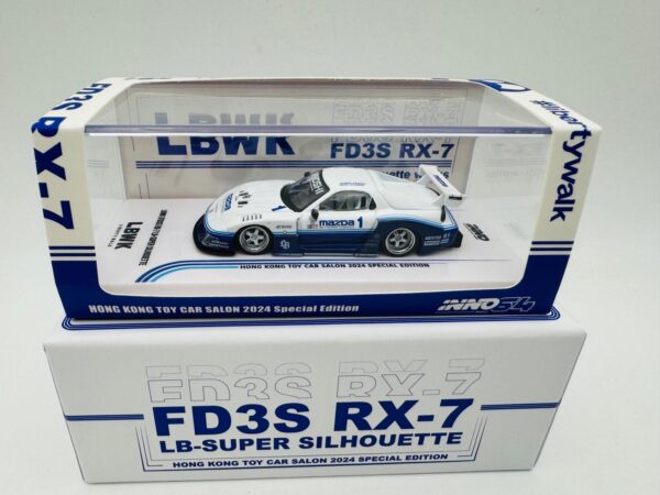 INNO MODELS 1:64 MAZDA LBWK RX7 LB-SUPER SILHOUETTE HK TOY CAR SALON 2024