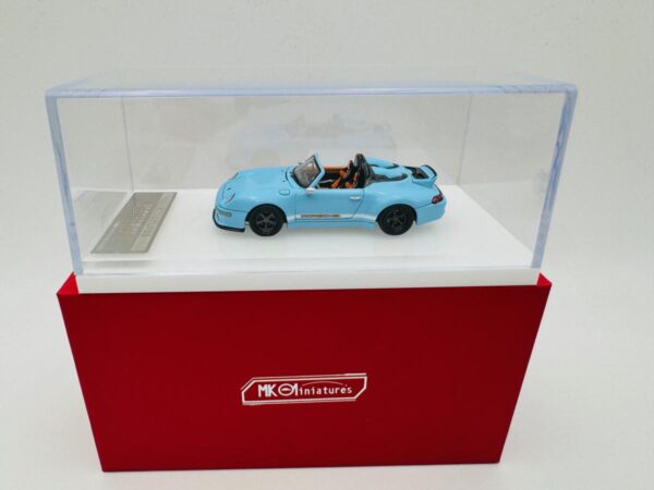 MK 1:64 PORSCHE GUNTHER WERKS 993 CONVERTIBLE SKY BLUE