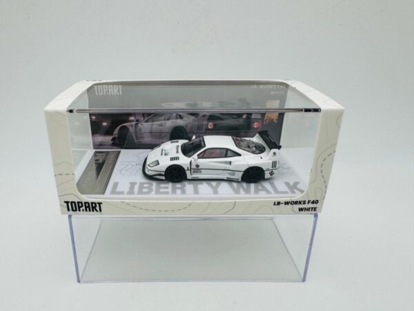 TOP ART 1:64 FERRARI F40 LBWK WHITE