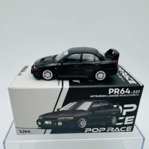 POP RACE 1:64 MITSUBISHI LANCER EVO 6 PYRENEES BLACK