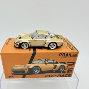 POP RACE 1:64 PORSCHE SINGER DLS TURBO GOLD  NOVEDAD