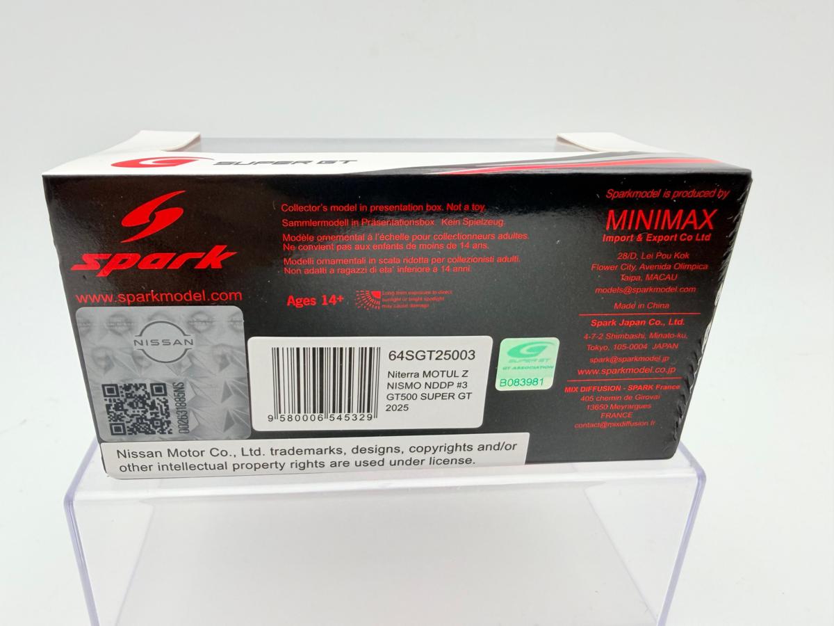 SPARK 1:64 NITERRA MOTUL Z NISMO Nº3 GT500 SUPER GT 2025 NOVEDAD - Imagen 4