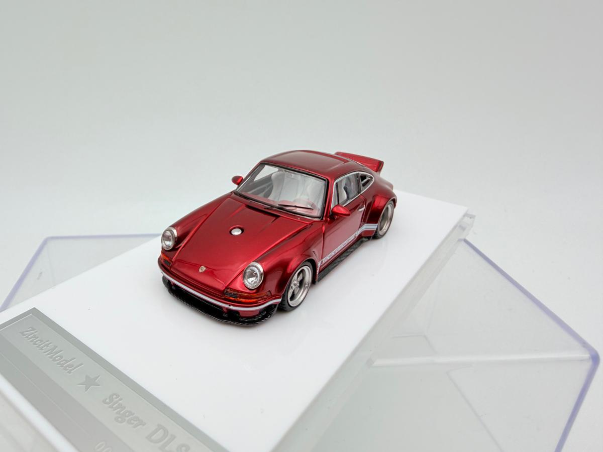 ZINCIT MODEL 1:64 PORSCHE SINGER DLS WINE RED NOVEDAD - Imagen 2