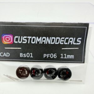 CUSTOMADDECALS 1:64 RUEDAS BS01 PF06 BLACK
