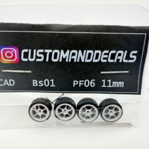 CUSTOMADDECALS 1:64 RUEDAS BS01 PF06 SILVER