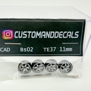 CUSTOMADDECALS 1:64 RUEDAS BS02 TE37 SILVER