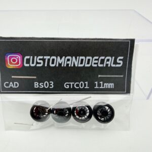 CUSTOMADDECALS 1:64 RUEDAS BS03 GTC01 BLACK