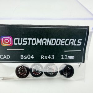 CUSTOMADDECALS 1:64 RUEDAS BS04 RX43 BLACK