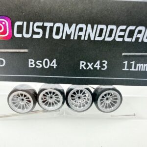 CUSTOMADDECALS 1:64 RUEDAS BS04 RX43 SILVER