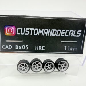 CUSTOMADDECALS 1:64 RUEDAS BS05 HRE SILVER