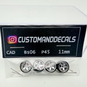 CUSTOMADDECALS 1:64 RUEDAS BS06 P45 SILVER