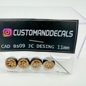 CUSTOMADDECALS 1:64 RUEDAS BS09 JC DESING GOLD