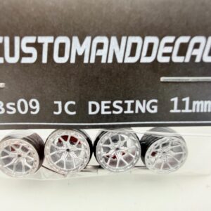CUSTOMADDECALS 1:64 RUEDAS BS09 JC DESING SILVER