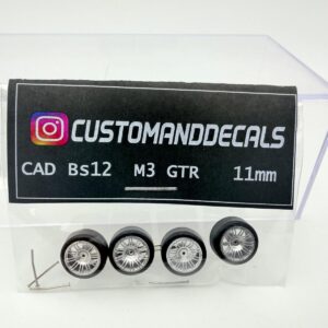 CUSTOMADDECALS 1:64 RUEDAS BS12 M3 GTR SILVER
