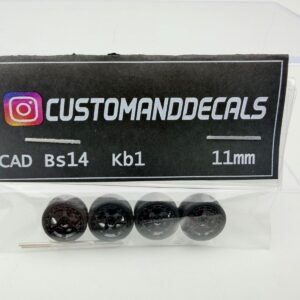 CUSTOMADDECALS 1:64 RUEDAS BS14 KB1 BLACK