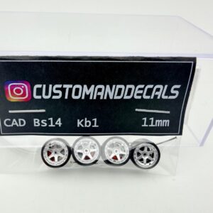 CUSTOMADDECALS 1:64 RUEDAS BS14 KB1 SILVER