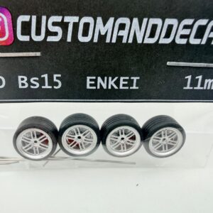 CUSTOMADDECALS 1:64 RUEDAS BS15 ENKEI SILVER