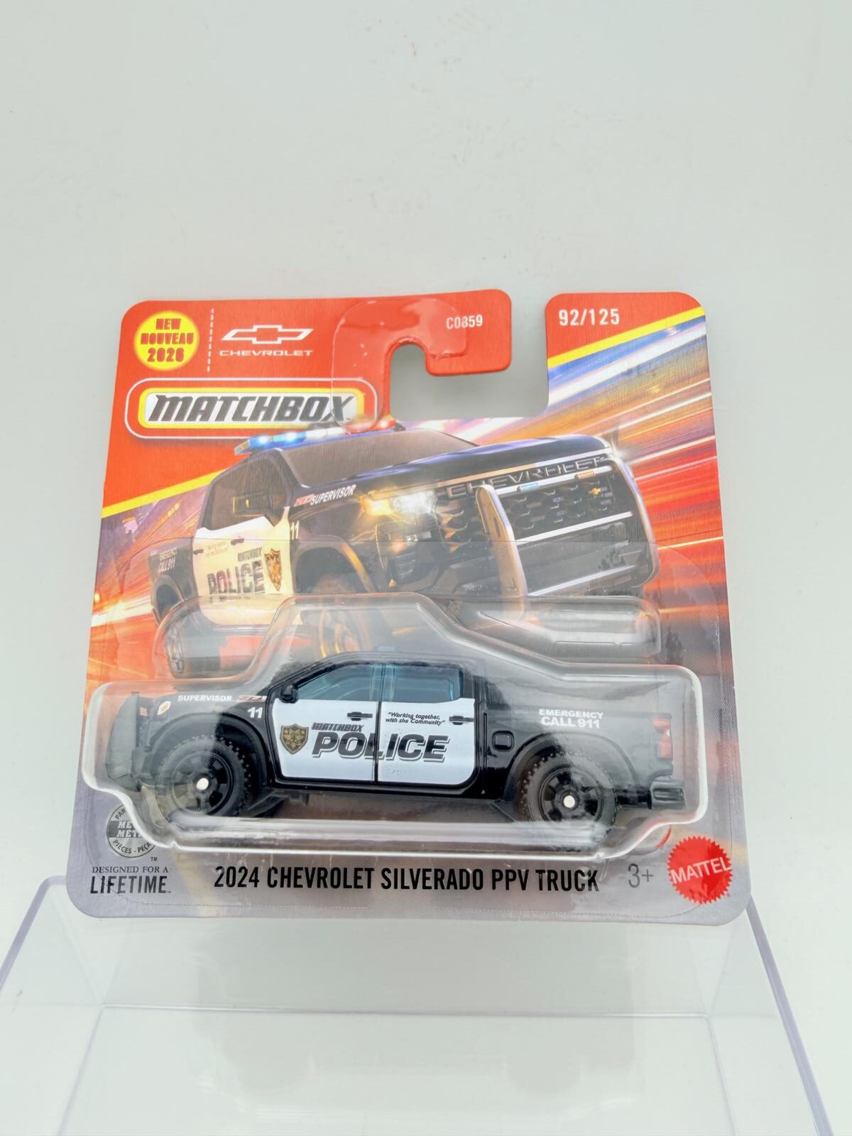 MATCHBOX 1:64 CHEVROLET SILVERADO POLICE 2024