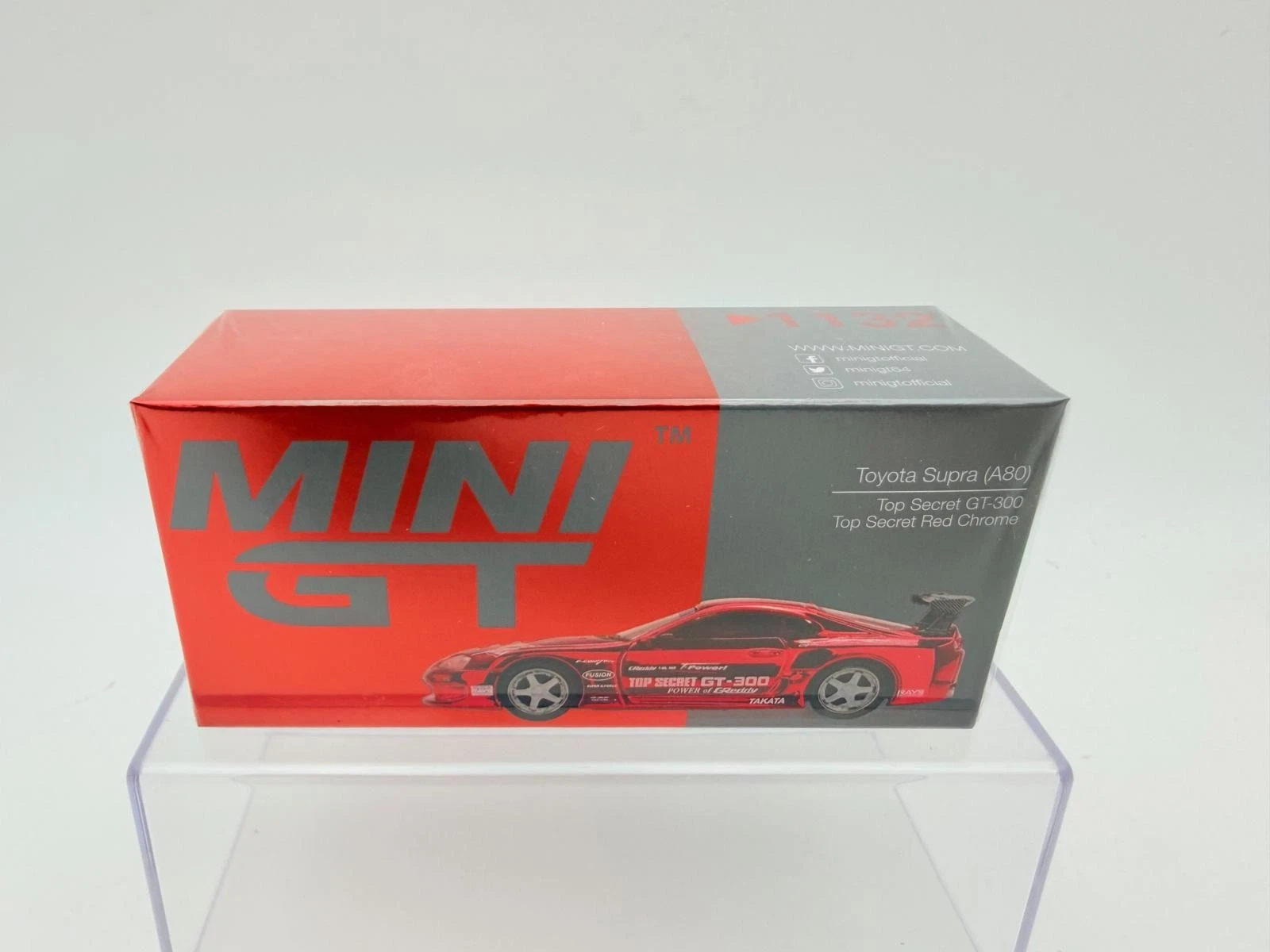 MINI GT 1:64 TOYOTA SUPRA TOP SECRET RED CHROME