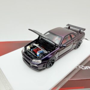 MOTORHELIX 1:64 NISSAN GTR R34 MIDNIGHT PURPLE