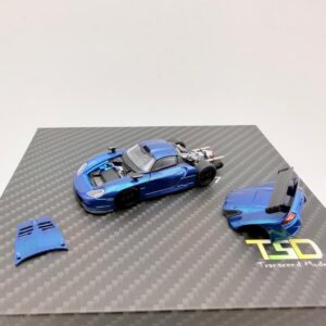 TRANSCEND 1:64 PORSCHE 911 GT1 BLUE CARBON FIBER TEXTURE
